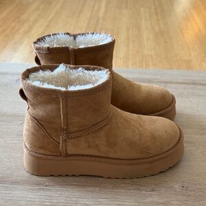 Altar'd State Fuzzy Cloud Bootie Shoes  Size 6